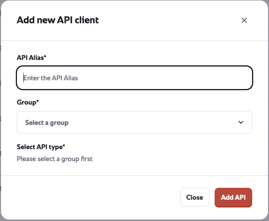 API client alias